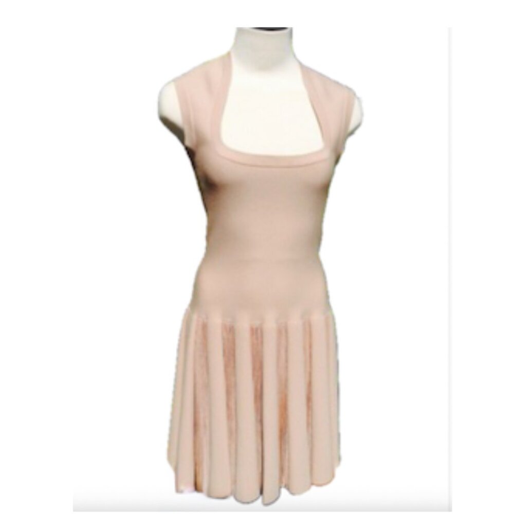 Alaia Nude fit and flare stretch jersey knit dress  Size EU 38